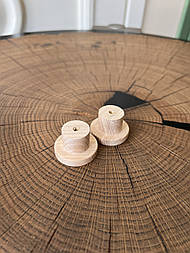 Кругла меблева ручка з дерева / діаметр 35 мм