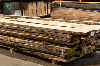 Дошка необрізна липи 52 мм, екстра ґатунок