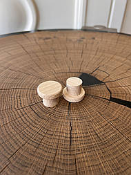 Кругла меблева ручка з дерева / діаметр 30 мм