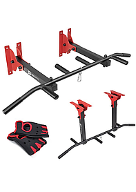 Турнік настінний Hop-Sport HS-2006K: 150кг, кріплення для груші, рукавички