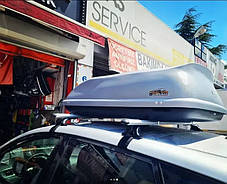 Автобагажник для гладкого даху Oluksuz V4 (хром, пара) для Volkswagen Polo 2017- рр, фото 2