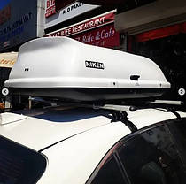 Автобагажник для гладкого даху Oluksuz V4 (хром, пара) для Volkswagen Polo 2017- рр, фото 3