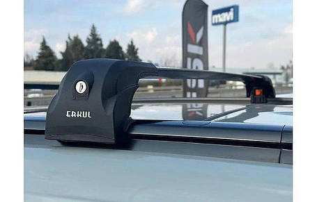 Багажник (поперечини) на інтегровані рейлінги Ecem V2 120 см (2 шт) Сірий для Lexus LX 500d/600, фото 1