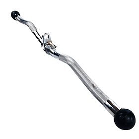 Ручка для верхньої тяги York Fitness W-подібна 71см, хромована, з гумовими наконечниками, для біцепса/трицепса