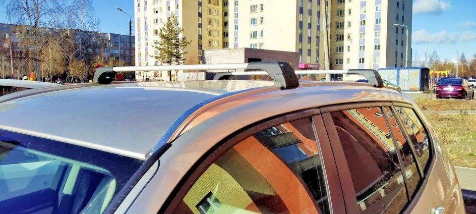 Багажник (поперечини) на інтегровані рейлінги Skybar V2 120 см (2 шт) Чорний для Ауди Q3 2011-2019 рр