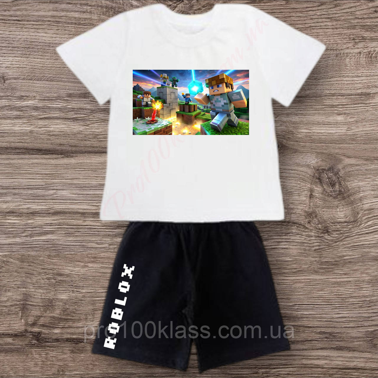 Комплект дитячий футболка і шорти Roblox Роблокс, фото 1