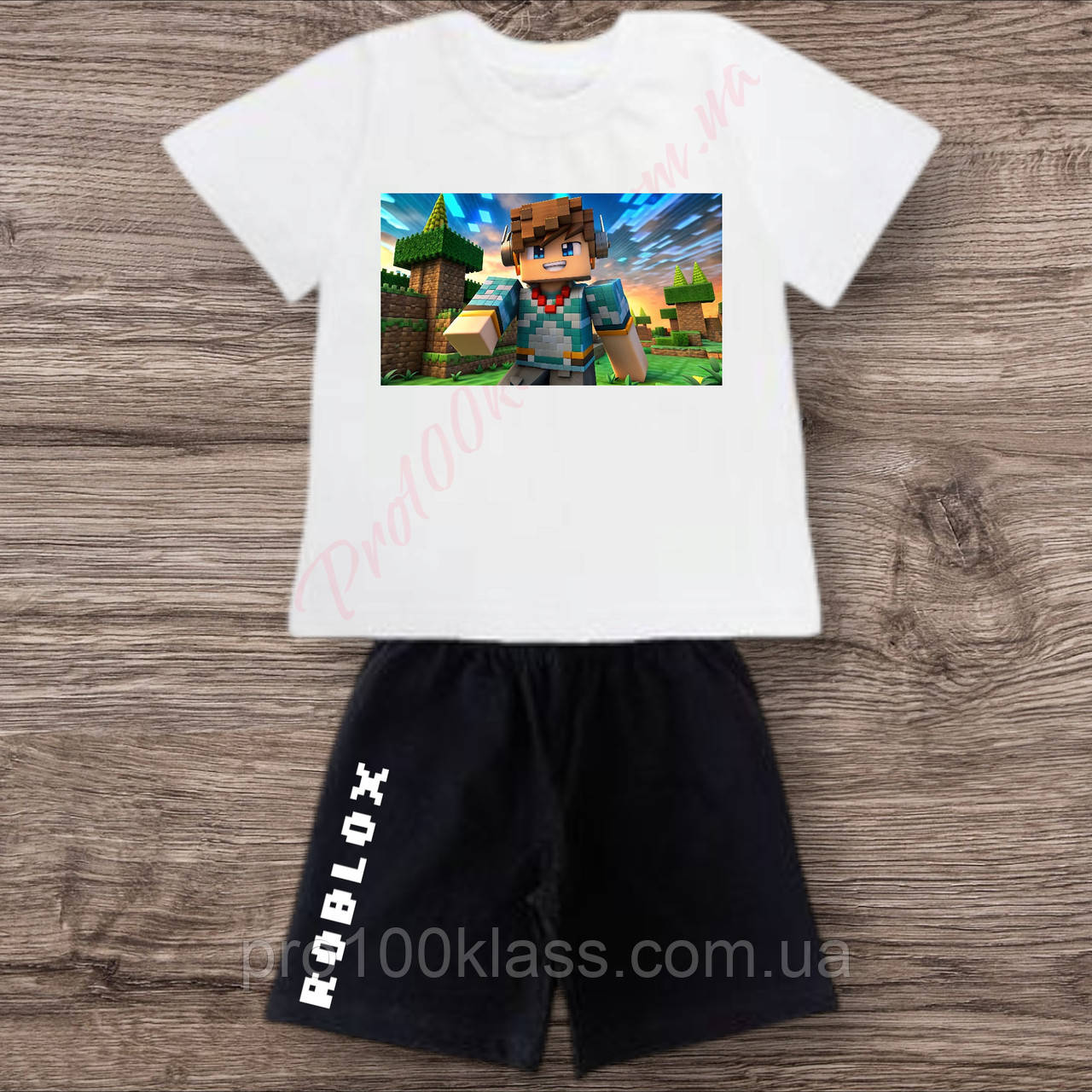 Комплект дитячий футболка і шорти Roblox Роблокс, фото 1