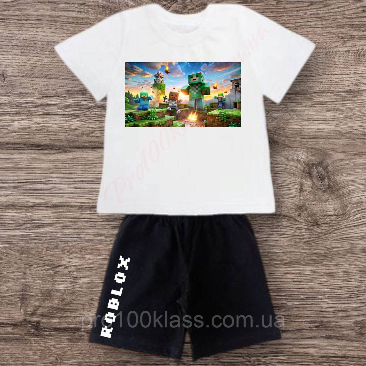 Комплект дитячий футболка і шорти Roblox Роблокс, фото 1