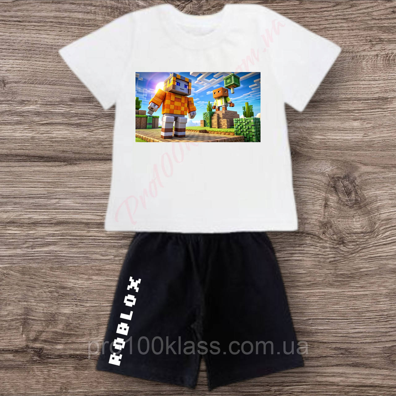 Комплект дитячий футболка і шорти Roblox Роблокс, фото 1