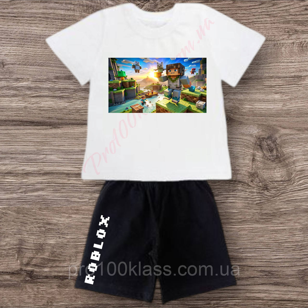 Комплект дитячий футболка і шорти Roblox Роблокс, фото 1