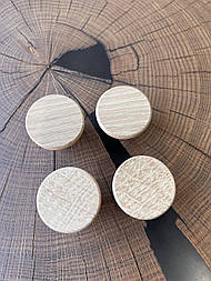 Кругла меблева ручка з дерева / діаметр 40 мм