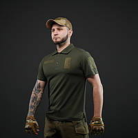 Чоловіча військова літня футболка поло Coolpass олива