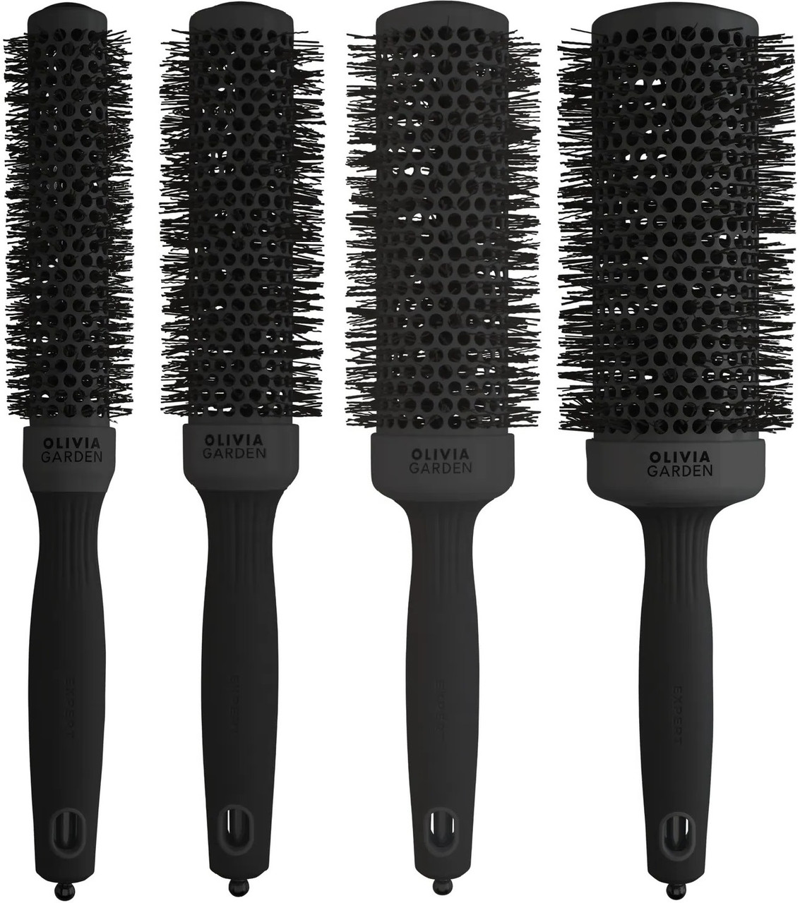 Набір брашів Olivia Garden Expert Blowout Speed Wavy Black Label в сумці (25, 35, 45, 55 мм), ID2130, фото 1