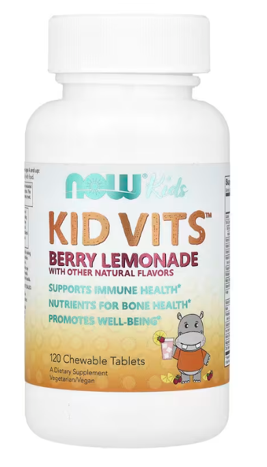 Вітаміни Kid Vits Berry Lemonade Now Foods 120 жувальних таблеток, фото 1