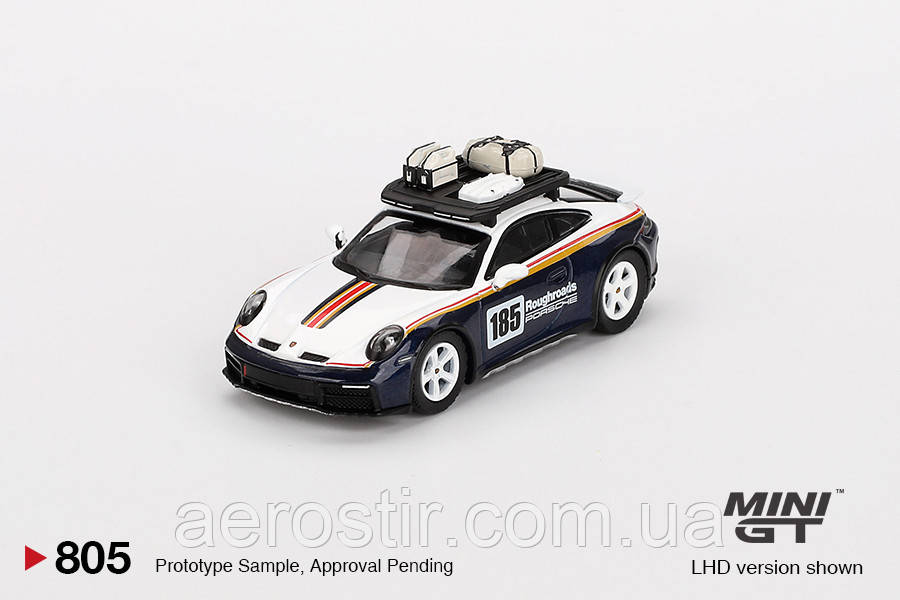 Porsche 911 Dakar Rallye Design Package White/Gentian Blue Metallic 1/64, фото 1