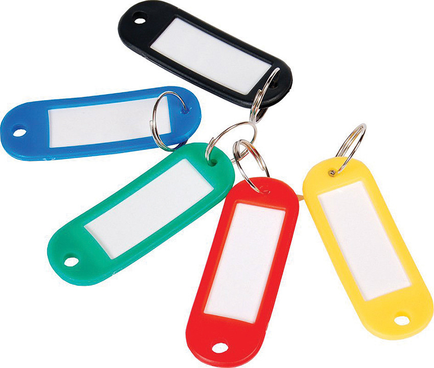Брелок-бірка 4401 пластик, набір 6 шт, кольорові в асортименті SCHOLZ (24), фото 1