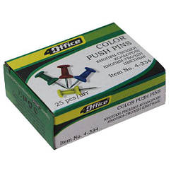 Кнопки-цвяшки 25шт 4-334 кольорові 4OFFICE (10)