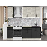 Кухня модульна Еверест Оптіма набір №4 Дуб крафт білий+Антрацит 2,2 м (без стільниці) (DTM-5704)