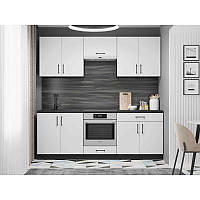 Кухня модульна Еверест Оптіма набір №8 Білий 2,2 м (без стільниці) (DTM-5724)