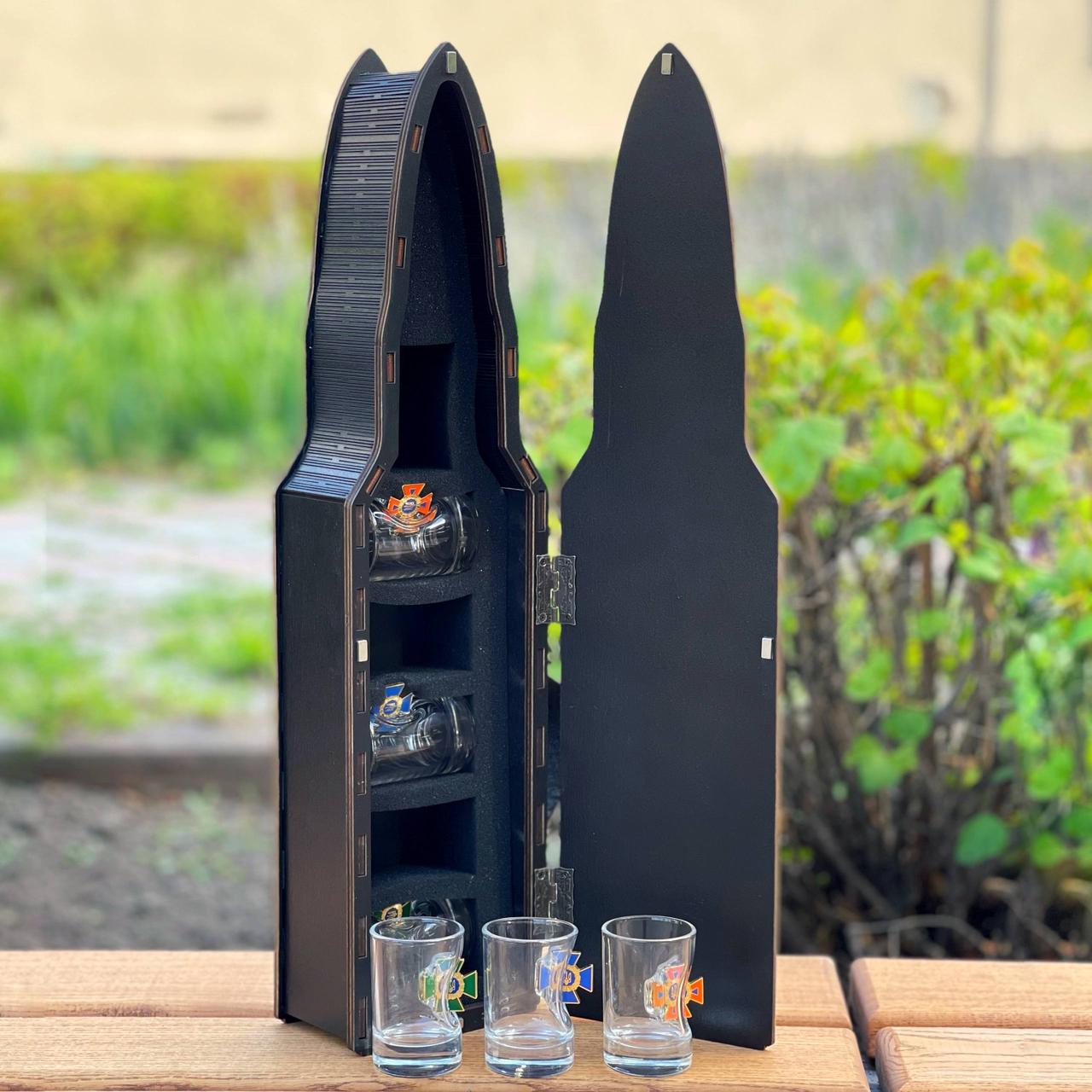 Подарунковий набір чарок (6 шт) у формі гільзи, фото 1