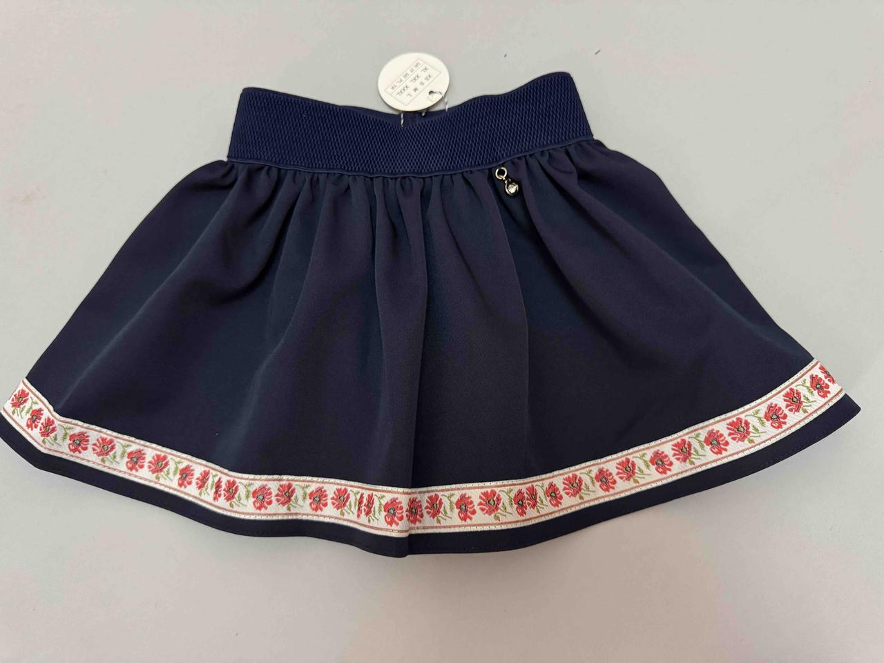 Опт Спідничка шкільна Маки р 116-140 синя