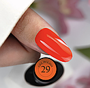 Гель-лак для манікюру Crooz Gel Polish №29 8мл помаранчево-червоний, фото 2