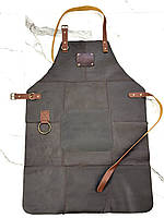 Фартух із натуральної шкіри коричневий HollaApron Brown