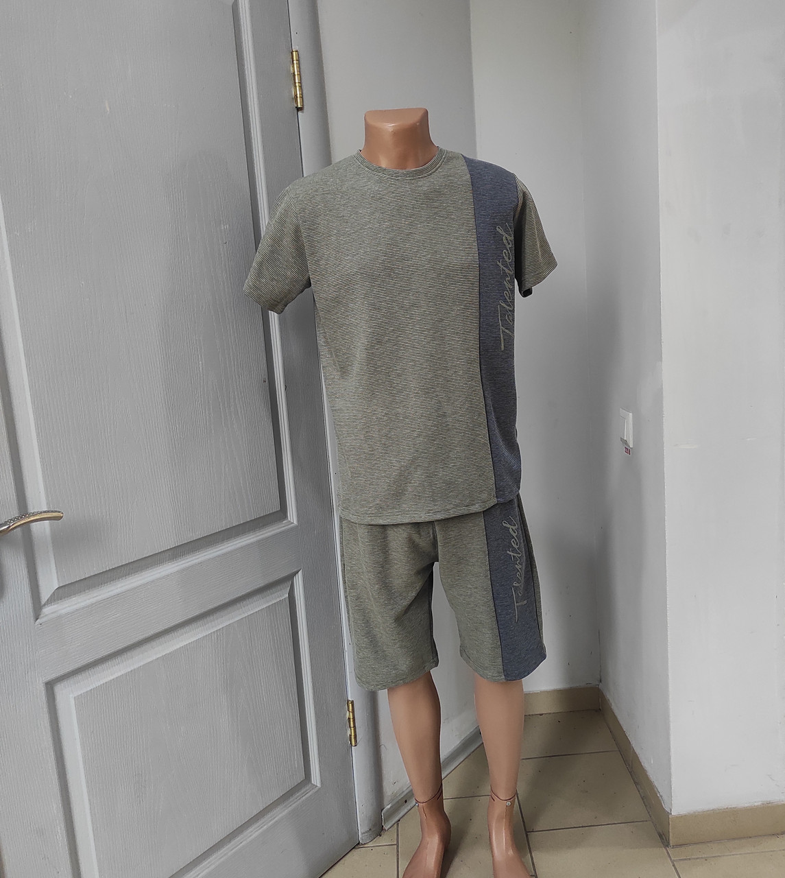 Чоловічий літній комплект футболка і шорти M, фото 1