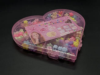Набір намистин для плетіння браслетів, в пеналі.