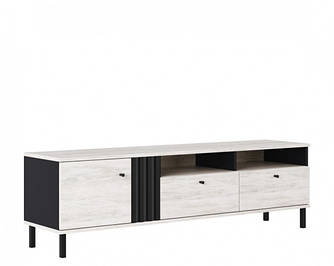 Тумба під телевізор  Тео 1Д 2Ш Світ Меблів дуб артизан,артвуд світлий/антрацит