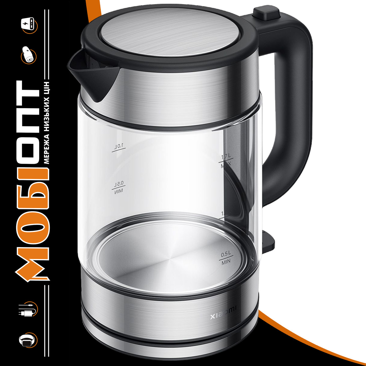 Електрочайник Xiaomi Electric Glass Kettle (MJDSH05FD/BHR7423EU) UA
