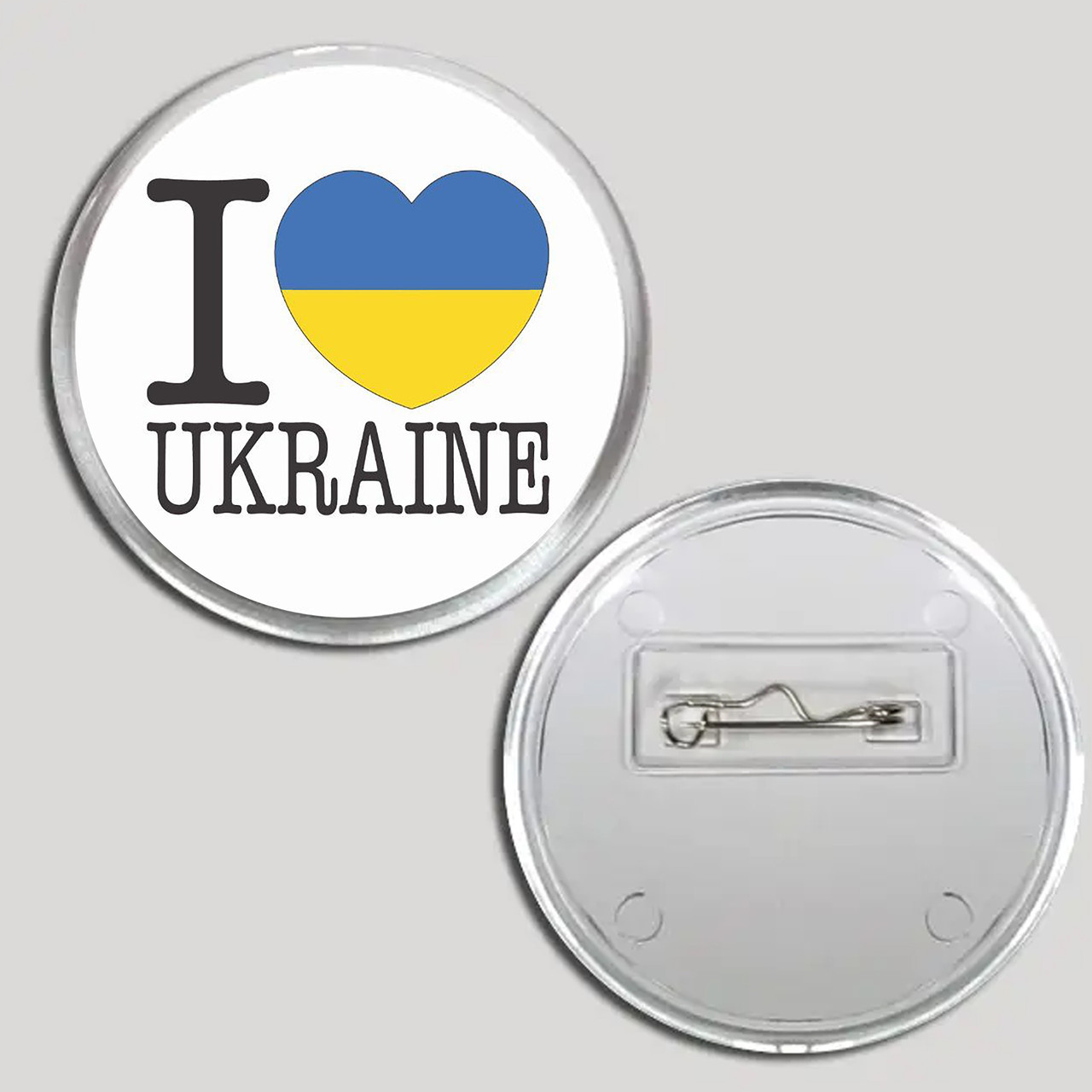 Акриловий значок з друком"I Love Ukraine" (27412), фото 1