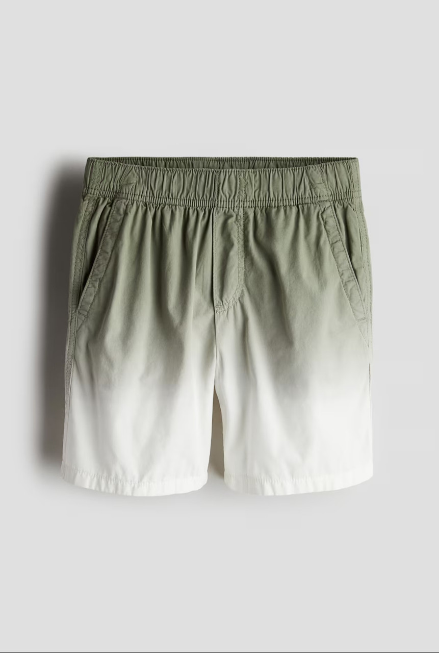 Шорти бавовняні градієнт хакі H&M 152, 158, 164, 170см, фото 1
