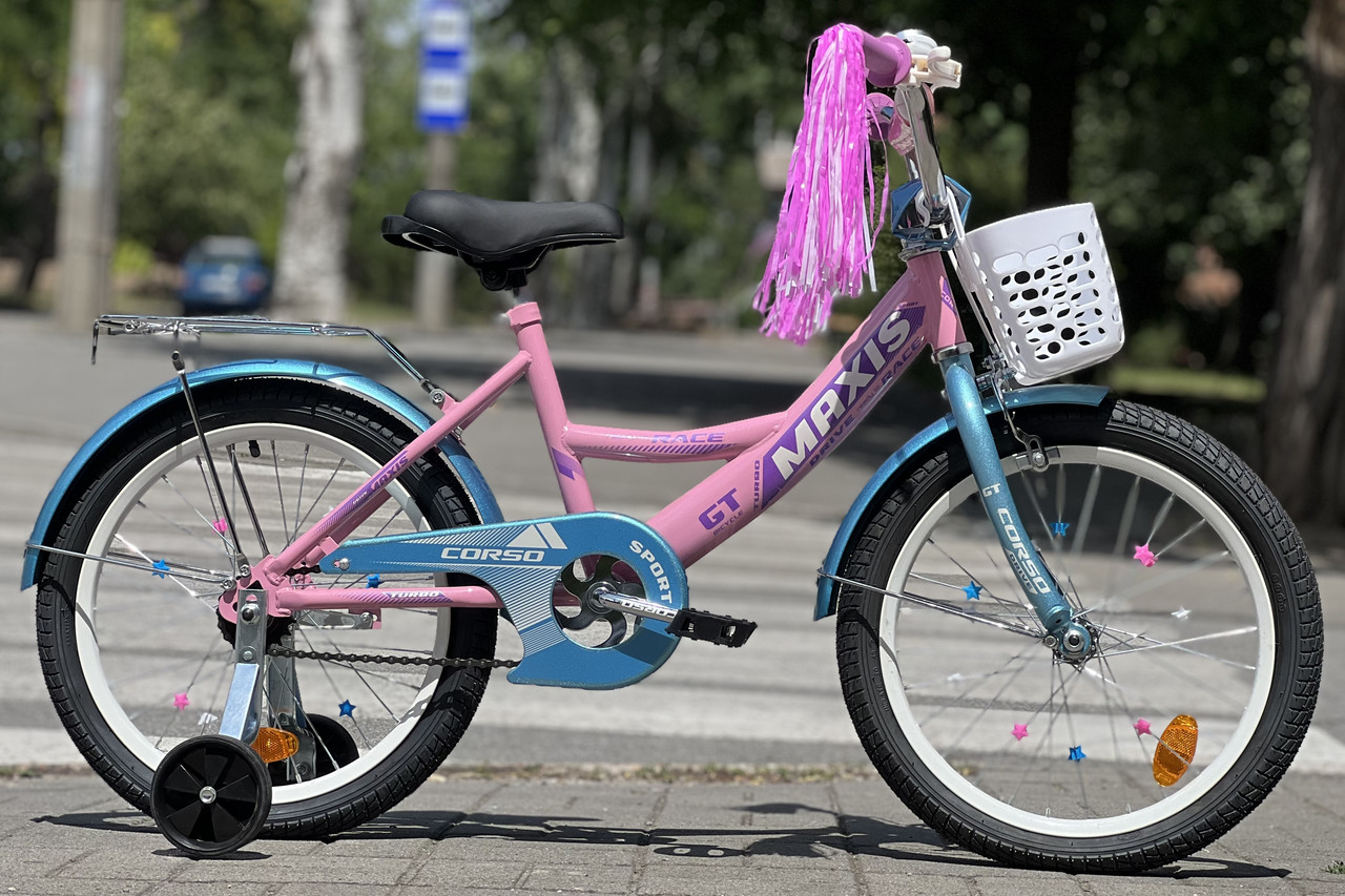 Дитячий велосипед 18" Corso MAXIS CL-18758 рожевий на зріст 105-115 см