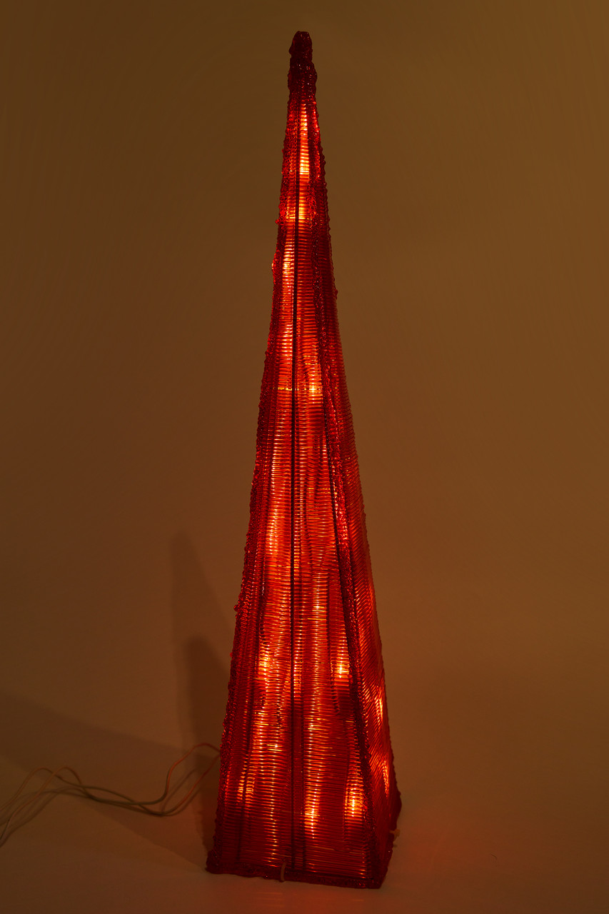 LED декорація піраміда, 60 см, 35л, червоний, IP20 (050208), фото 1