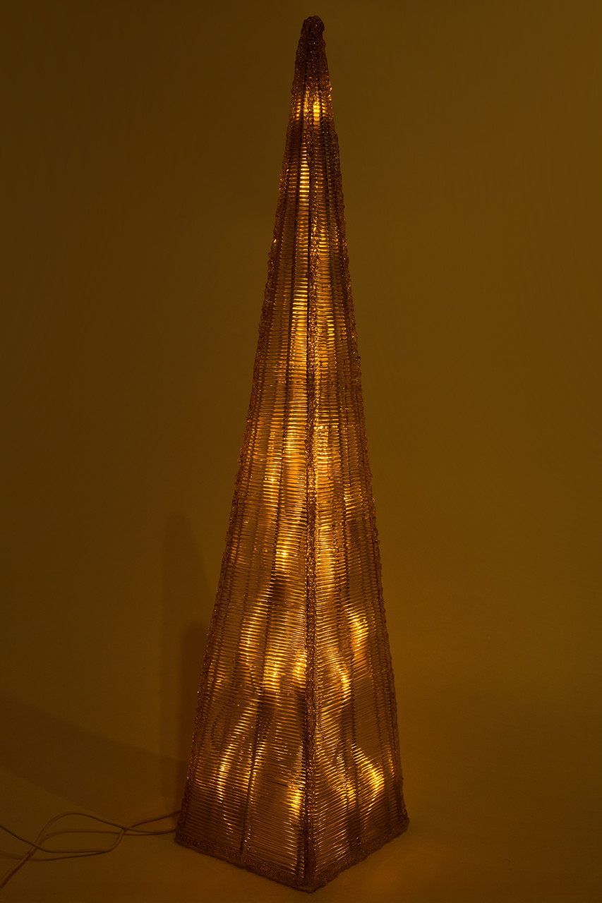 LED декорація піраміда, 60 см, 35л, жовтий, IP20 (050222), фото 1