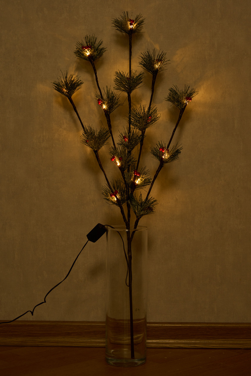 LED декорація соснова гілочка, 80 см, 15л, теплий білий, IP20 (651948), фото 1