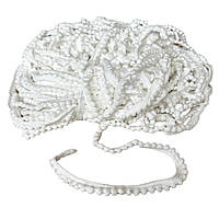 Тасьма з помпонами 1 см біла