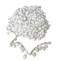 Тасьма з помпонами 1,5 см біла