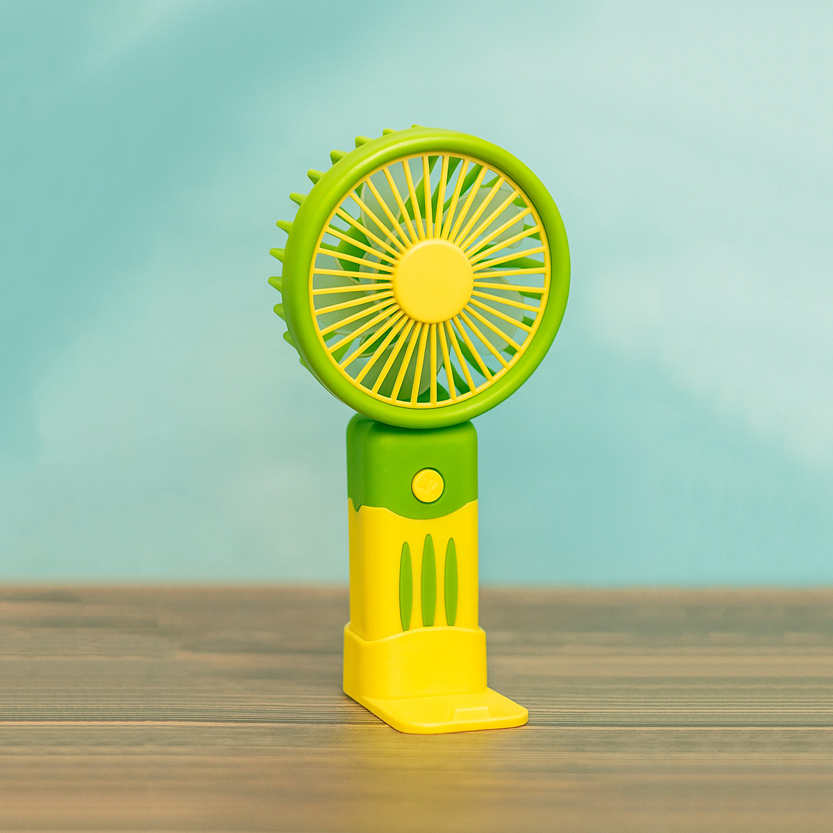 Вентилятор акумуляторний Handheld Fan JX-991 Зелений-жовтий, портативний бездротовий вентилятор