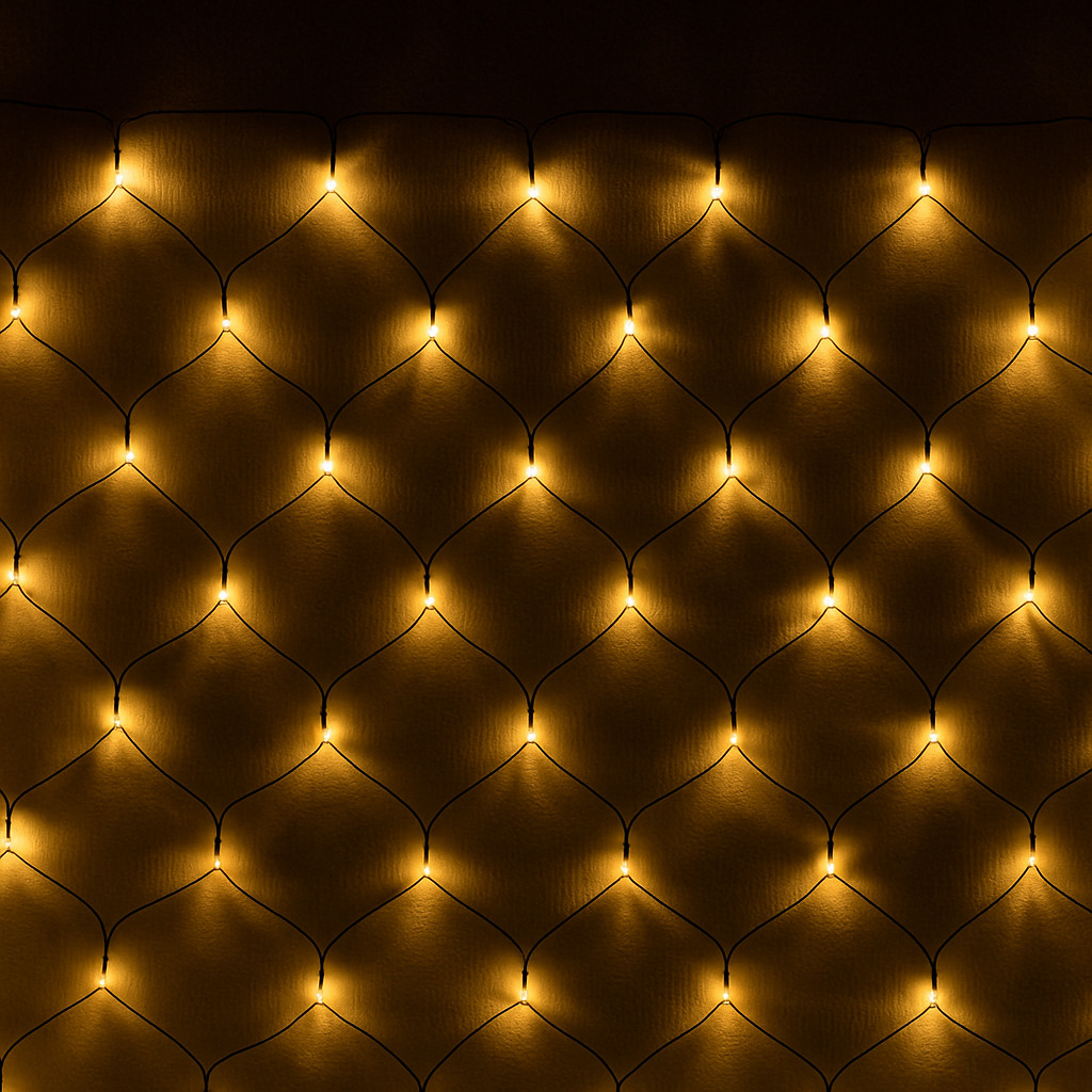 Новорічна гірлянда-сітка з лампочками розжарювання, 2 х1 м, 320 л, ПРОЗОРА, IP20 (050314), фото 1