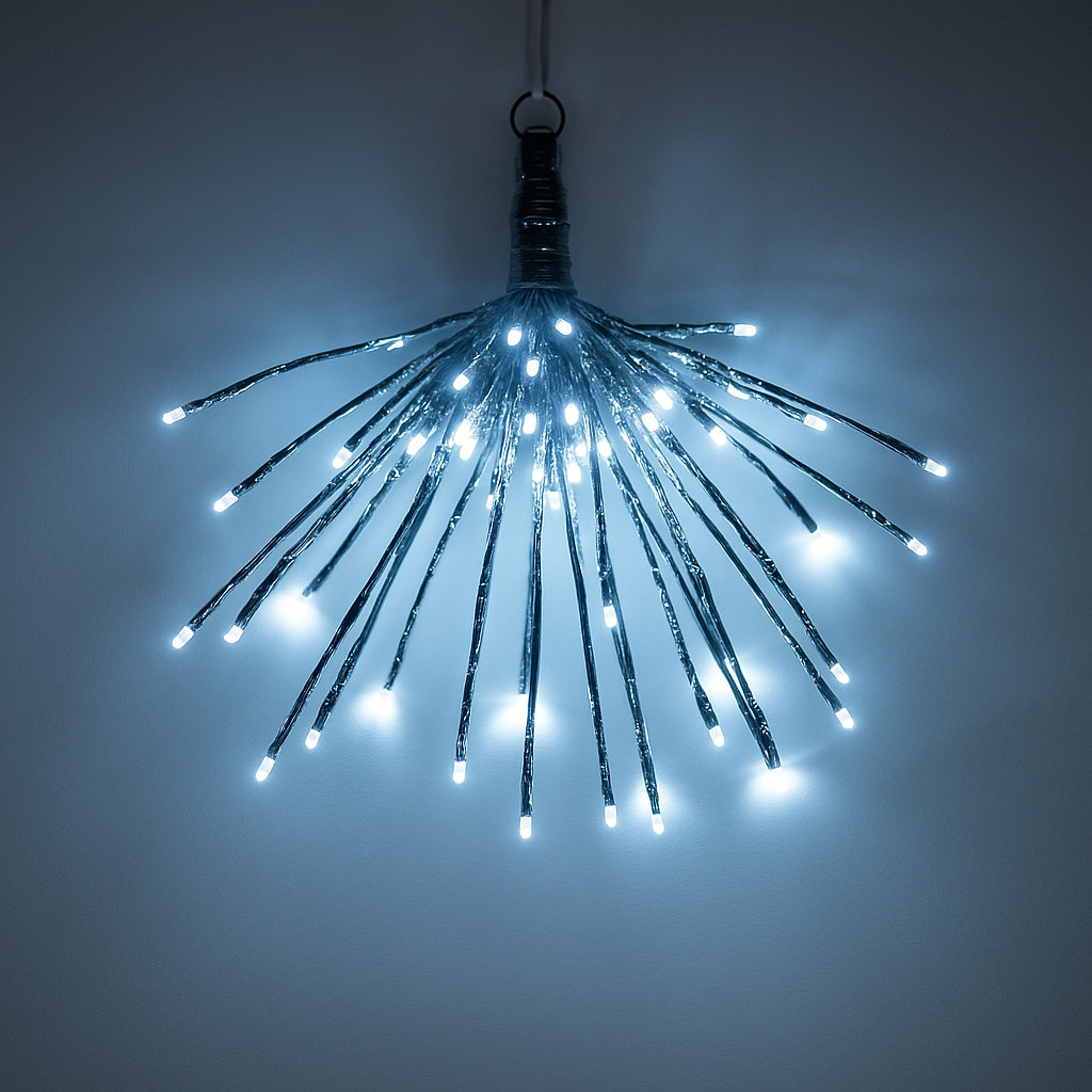 Світлодіодна новорічна гірлянда Куля 40см 80Л біла, LED (651672), фото 1