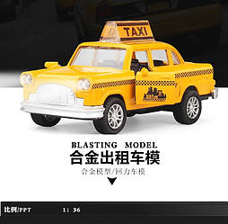 Модель ретро автомобіля Таксі York Yellow Claic Taxi зі сплаву 1:32, іграшки, прикраси для автомобіля