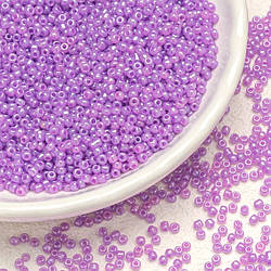 Бісер Блискучий 2 мм 50 г Бузковий