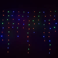 Світлодіодна новорічна гірлянда бахрома 100Л миготлива 3м RGB, LED (950125)