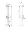 ODF-02-58-01-H400 Стійки для скляних огорож на конекторах Н400, матові, фото 3