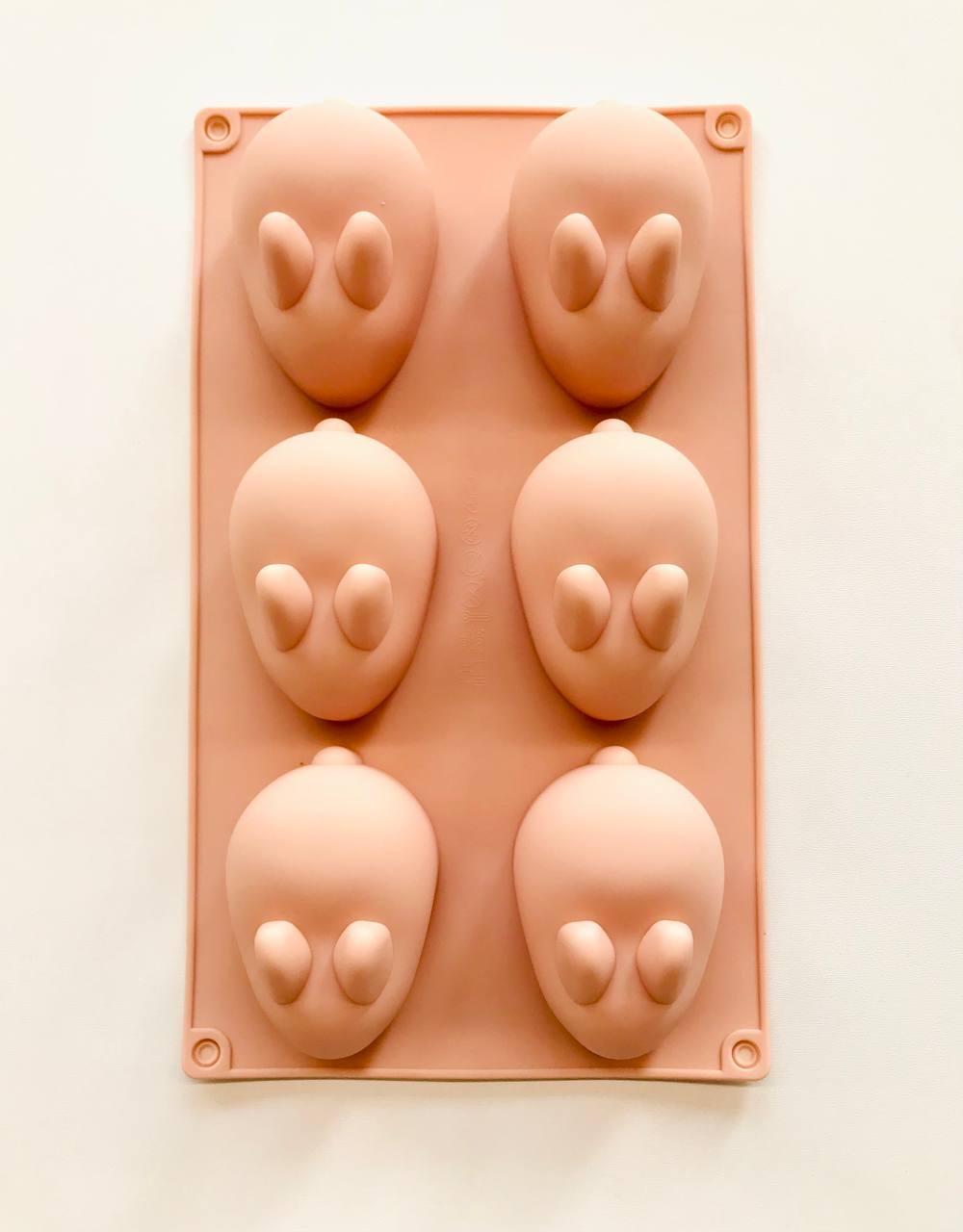 Силіконова форма Кролик 3d 6 шт, фото 1