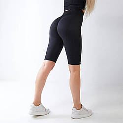 Безшовні чорні велосипедки Пушап із мікрофібри "Giulia" ТМ "OK" (S-M) Розміри: 42-46 (33050-1)