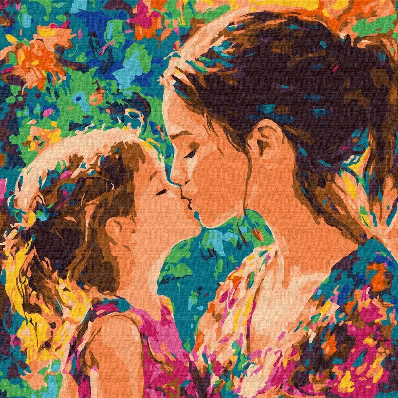 Полотно для малювання Ідейка Материнський поцілунок ©art_selena_ua (KHO8577) 40 х 40 см, фото 1