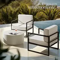 Затишне садове крісло з дуже товстими подушками сидіння Comosa